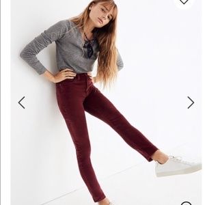 Madewell Burgundy Corduroy Pants - 27 - like new!